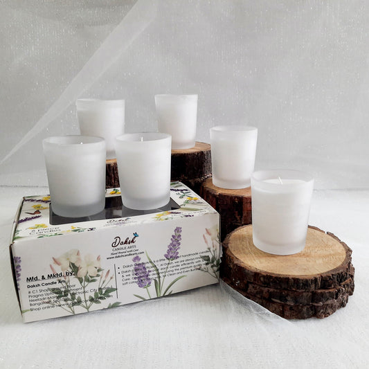 Votive Glass Candles Pack of 6 - Fantasia Floral Scented