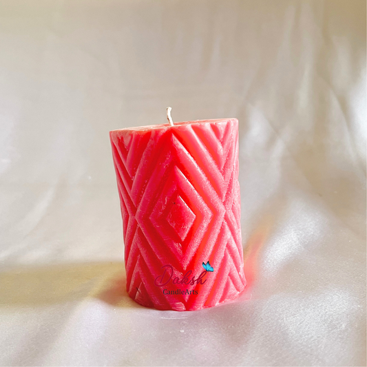 Decorative Soy Pillar Candle( Pack of 1 )