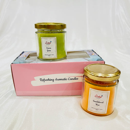 Scented Soy Jar Candles (Pack of 2 )