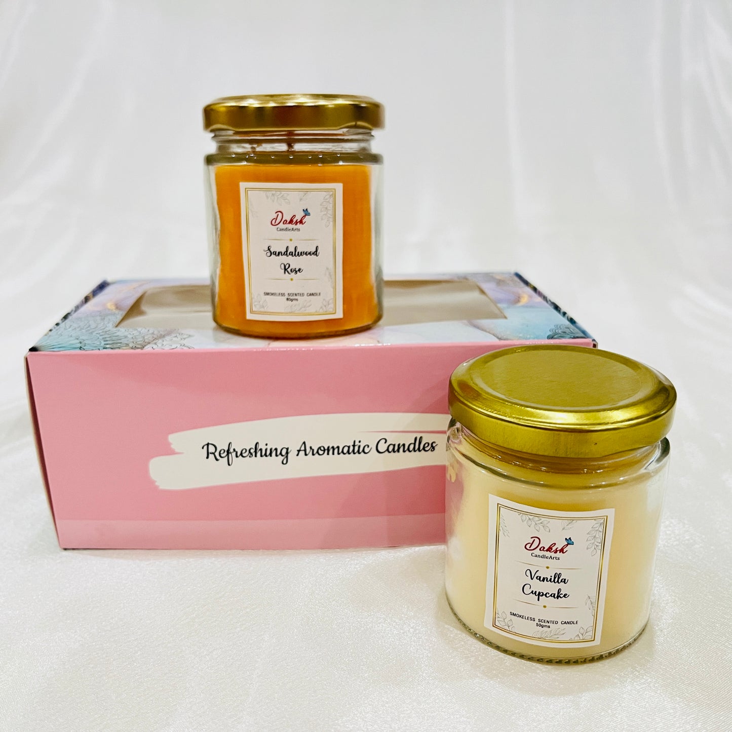 Scented Soy Jar Candles (Pack of 2 )