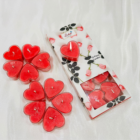 Heart Acrylic Tealights (Pack of 10 )