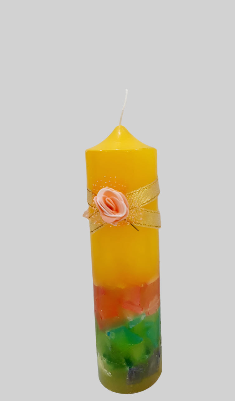 Decorative Pillar Candles Set of 4 ( Fantasia Floral Scented)