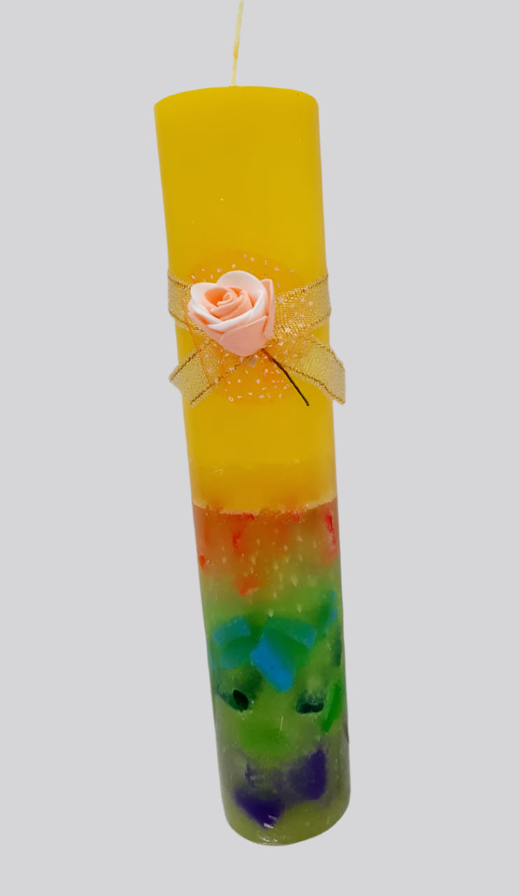 Decorative Pillar Candles Set of 4 ( Fantasia Floral Scented)