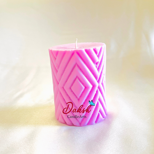 Decorative Soy Pillar Candle( Pack of 1 )