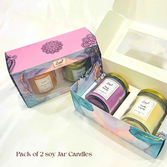 Scented Soy Jar Candles (Pack of 2 )