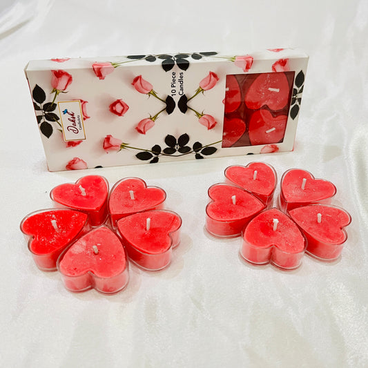 Heart Acrylic Tealights (Pack of 10 )