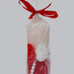 Decorative  Red & White Pillar Candles Set  ( Fantasia Floral Scented, Set of 3)