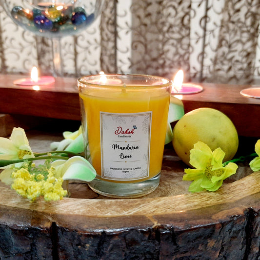 Mandarin Lime: Soy Shot Glass Votive Candle