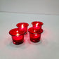 Red Votive T-light Candle Holders ( pack of 4 ) For Simple Decoration