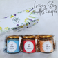 Elegant Gift Box - A collection of 3 , Dream Shine Delight soy scented jar candles