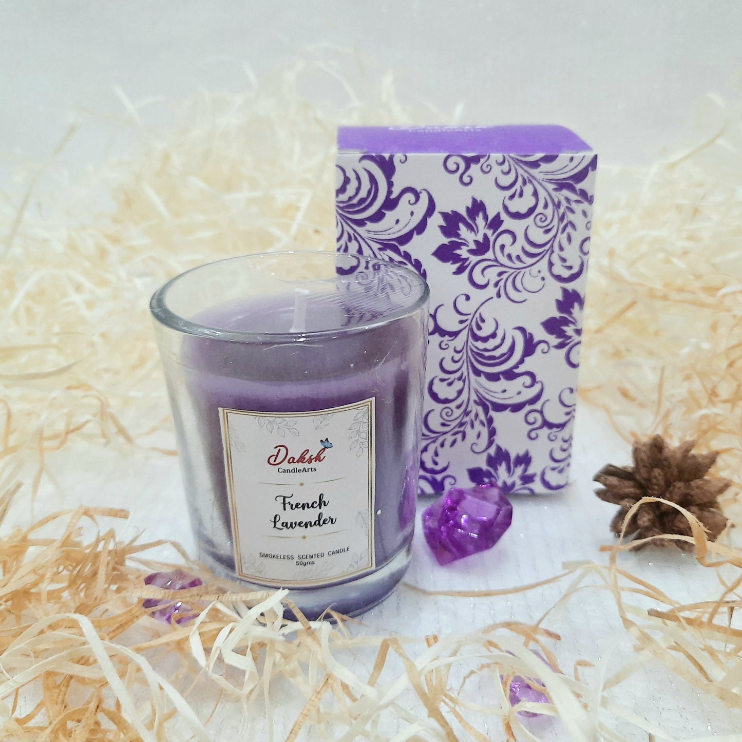 French Lavender: Soy Shot Glass Votive Candle