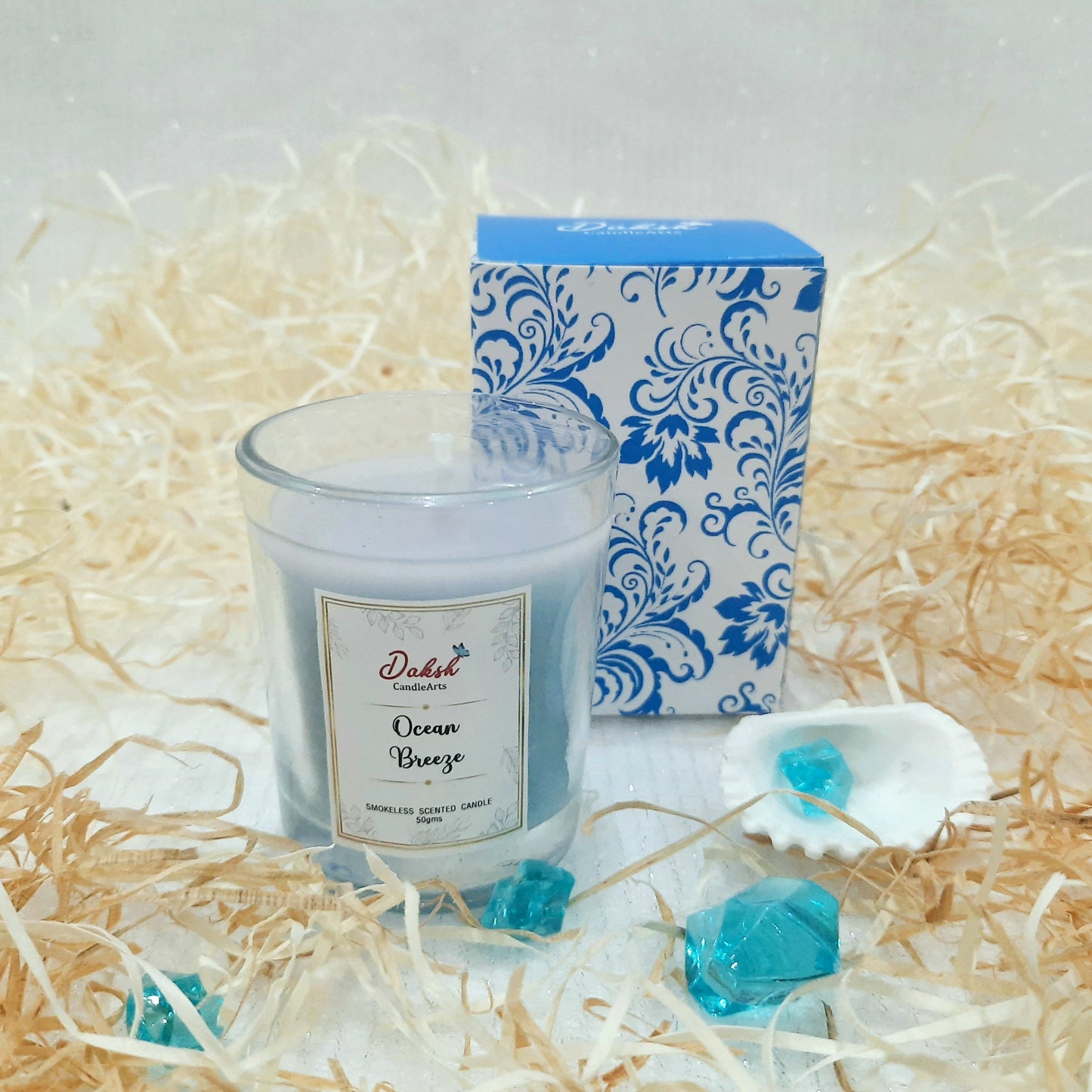 Ocean Breeze: Soy Shot Glass Votive Candle