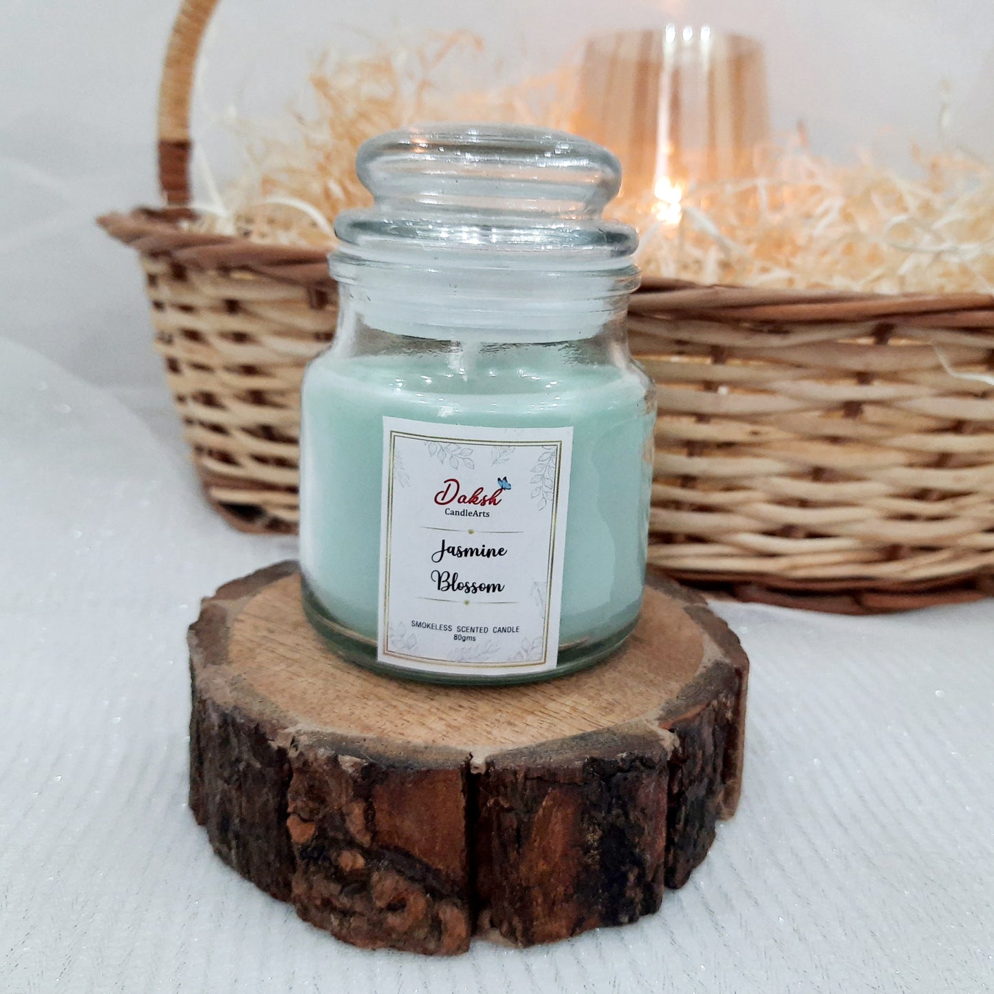 Premium Jasmine Scented Soy yankee Jar Candle