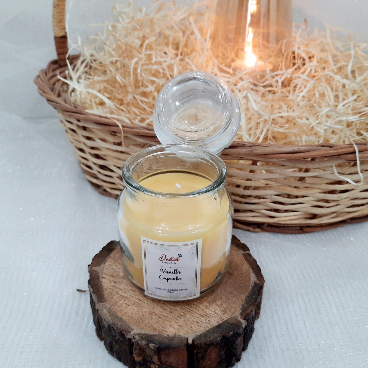 Premium Vanilla Scented Yankee Soy Glass Jar Candle