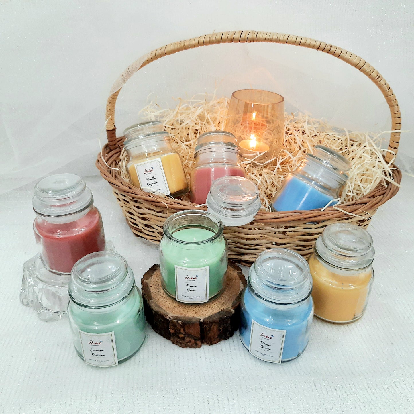 Premium Vanilla Scented Yankee Soy Glass Jar Candle
