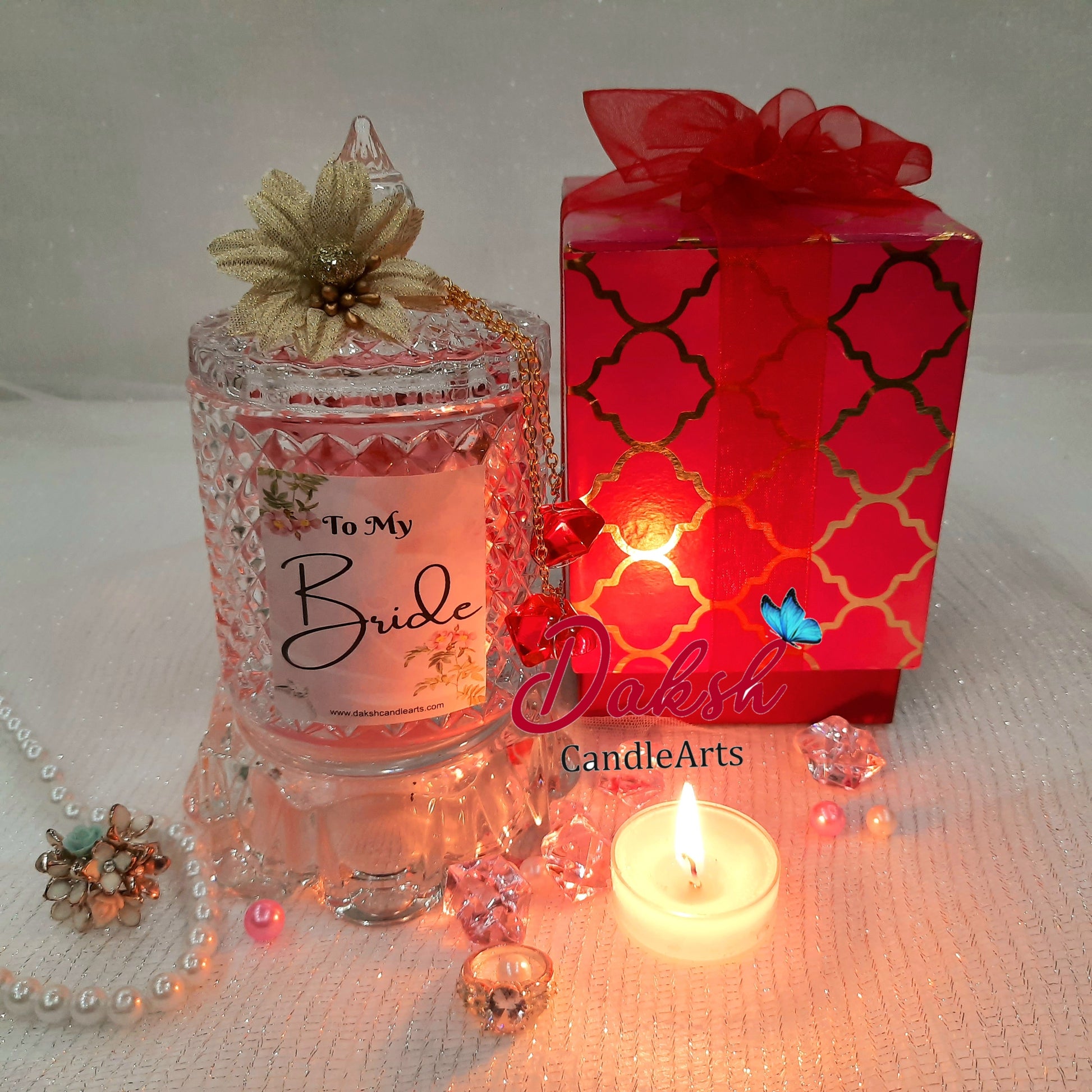 Heriyan Scented Glass Jar Candle Soy Wax Blended with Fragrance Oil for  Gifting, Home Decoration, Birthday, Bedroom (Rose, Crystal Jar Candle)