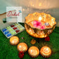 Urli set ( One 18 inch Urli and 4 Diyas ) Free set of 12 Flower Floating Candles
